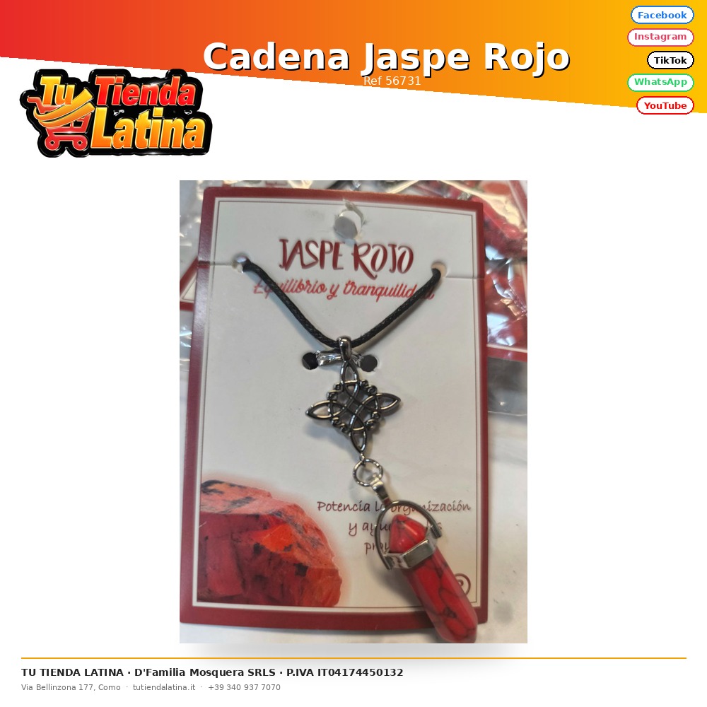 Cadena Jaspe Rojo 