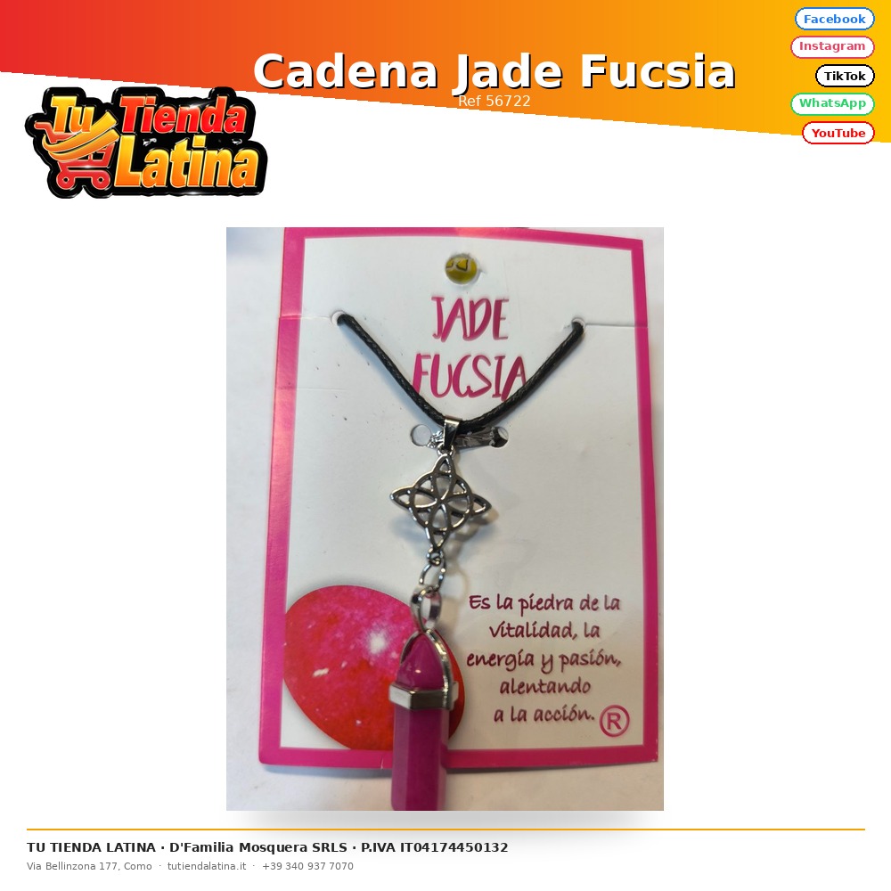 Cadena Jade Fucsia