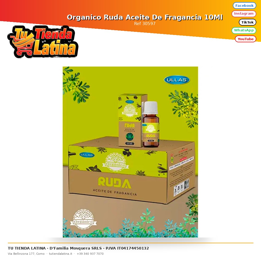 Organico Ruda Aceite De Fragancia 10Ml
