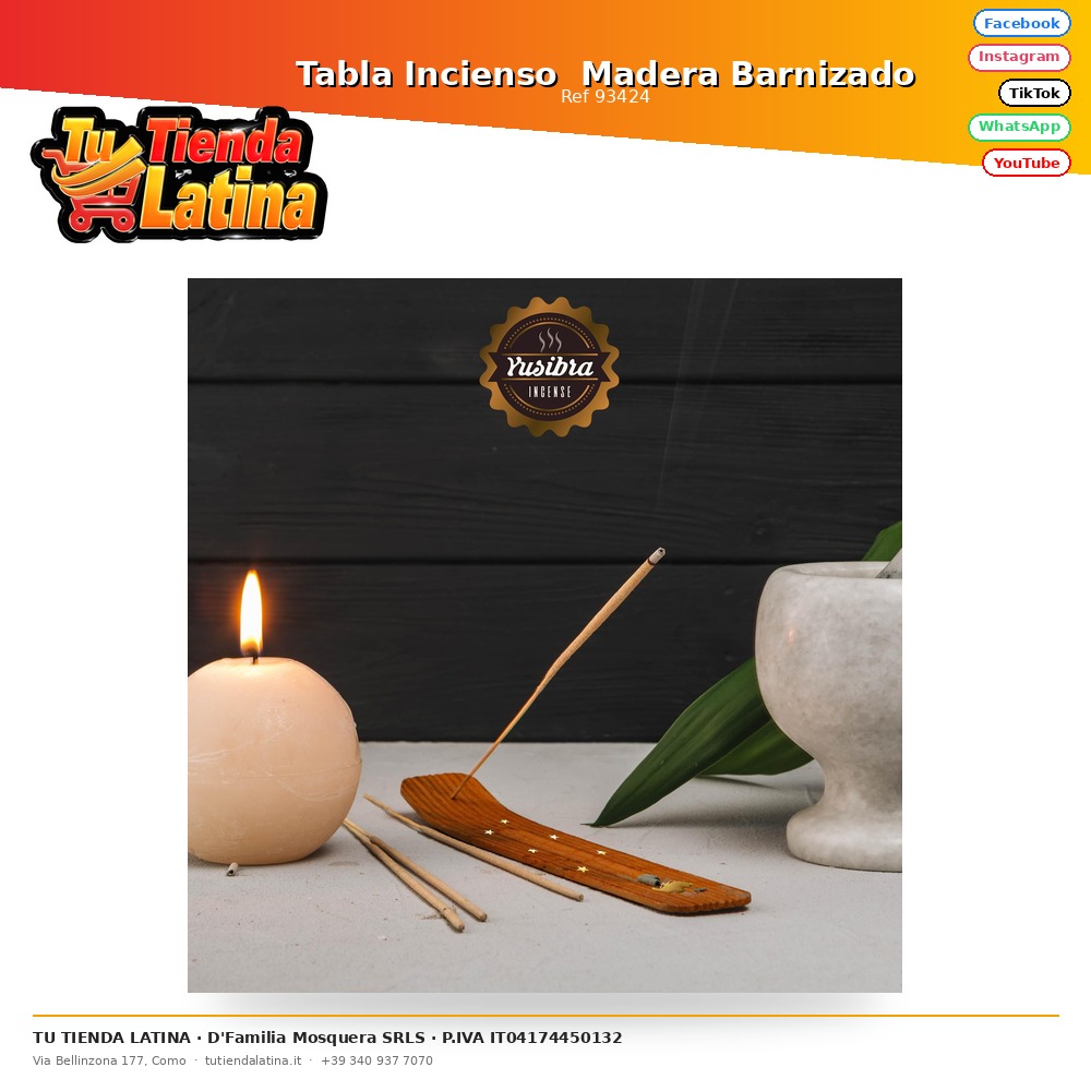 Tabla Incienso  Madera Barnizado