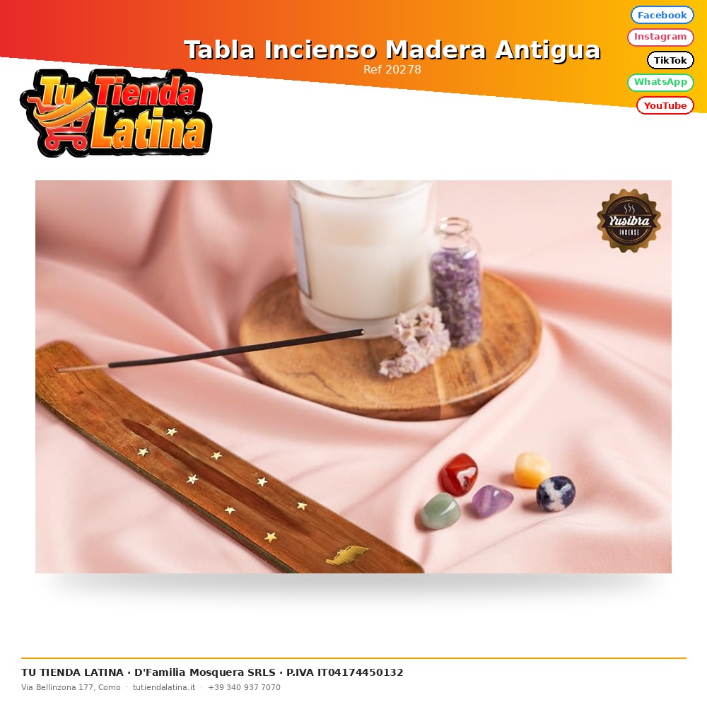 Tabla Incienso Madera Antigua