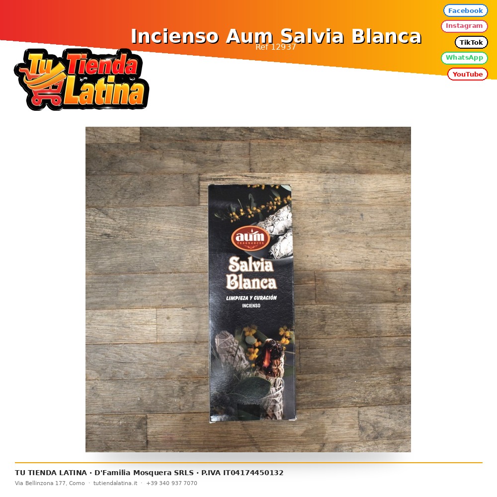 Incienso Aum Salvia Blanca