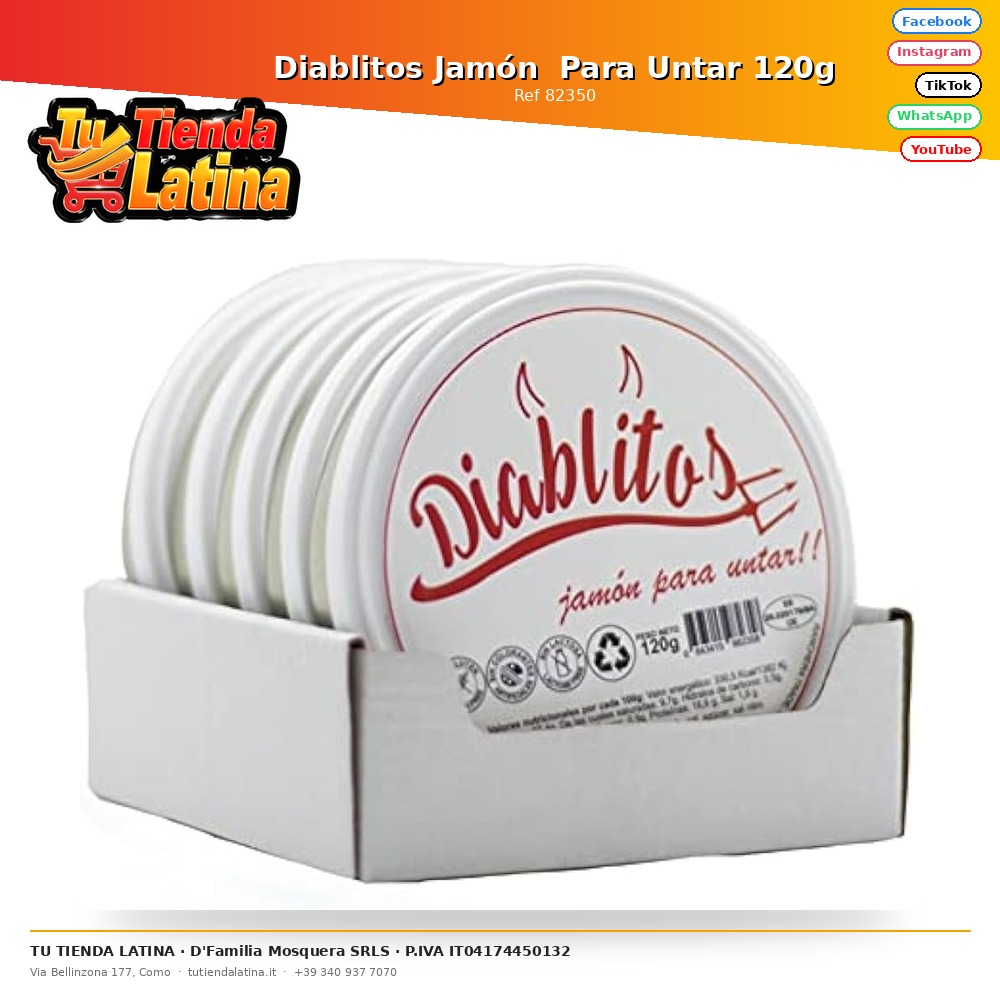 ​Diablitos Jamón  Para Untar 120g