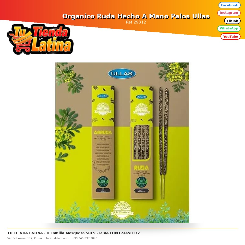 Organico Ruda Hecho A Mano Palos Ullas
