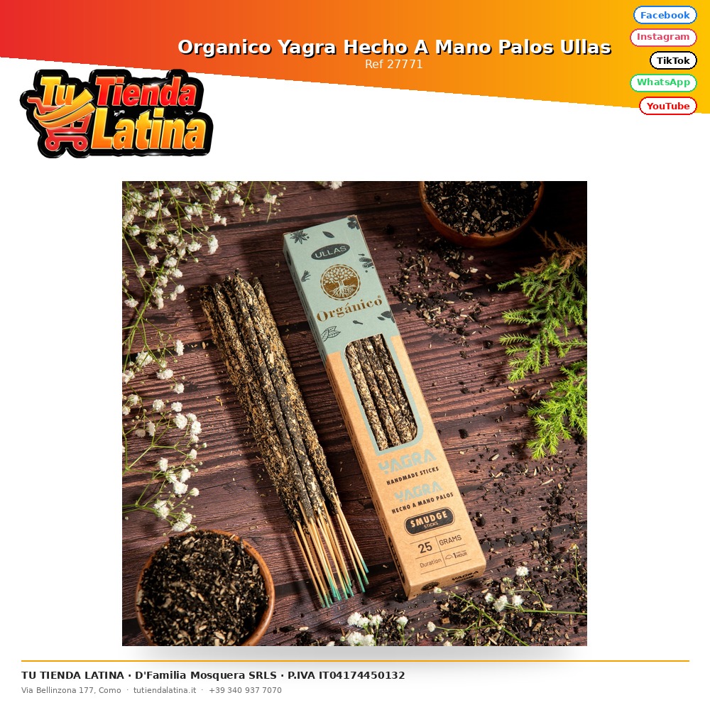 Organico Yagra Hecho A Mano Palos Ullas
