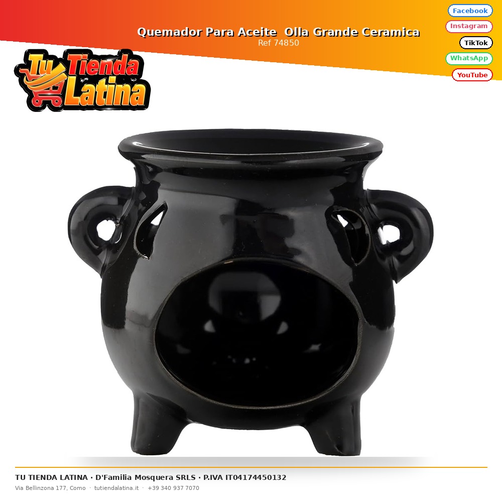 Quemador Para Aceite  Olla Grande Ceramica