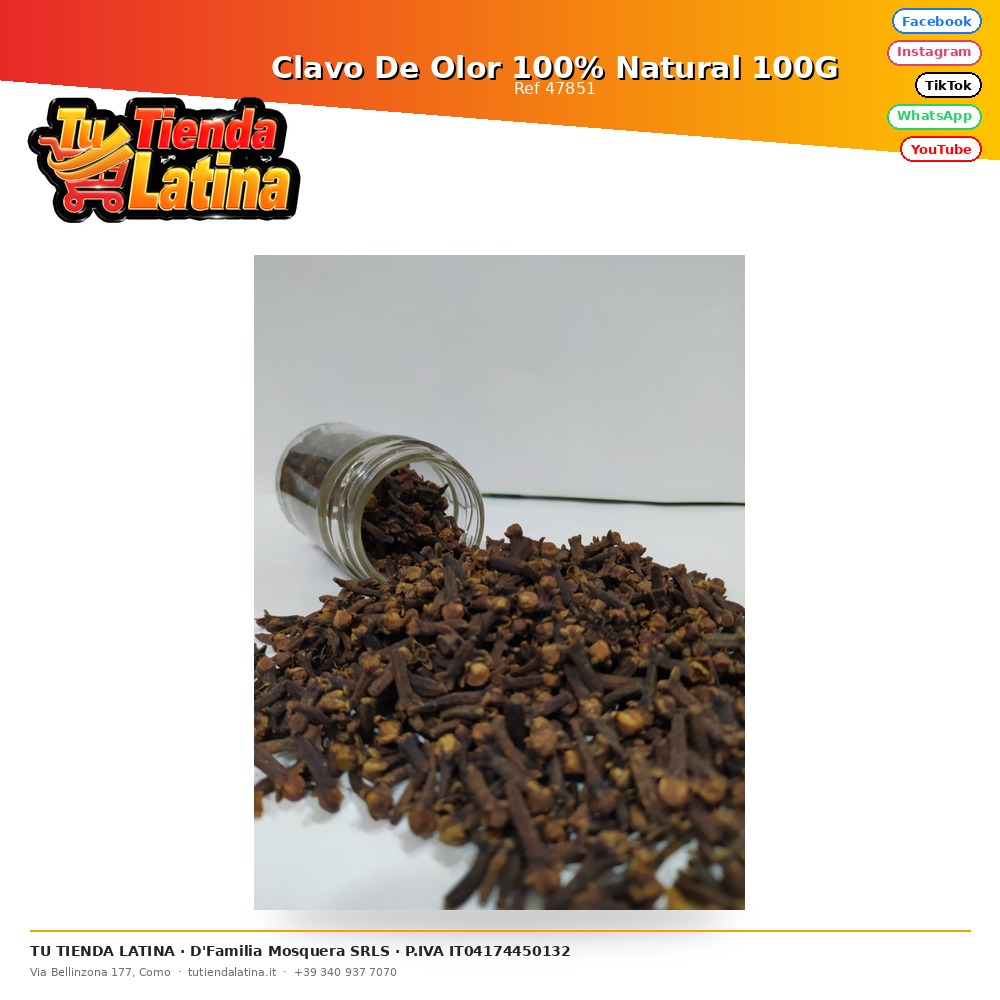 Clavo De Olor 100% Natural 100G