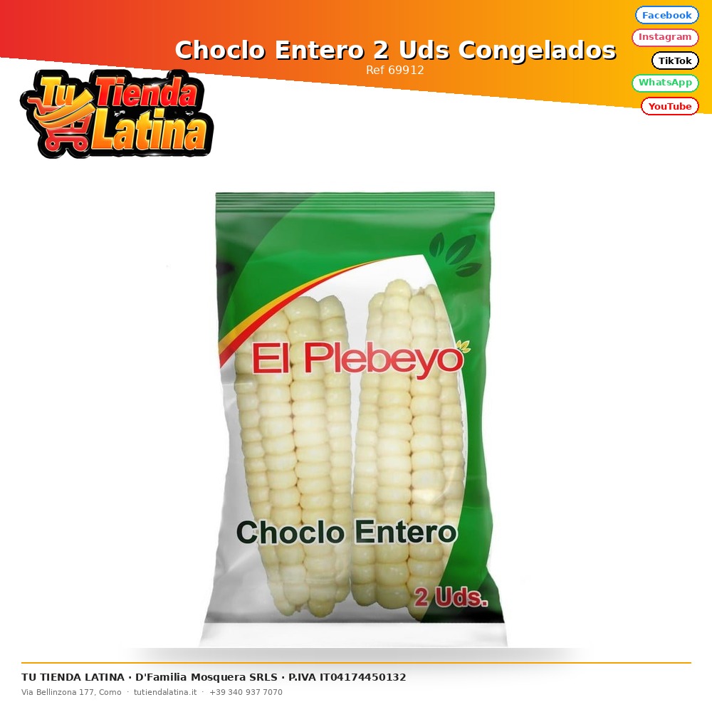 Choclo Entero 2 Uds Congelados