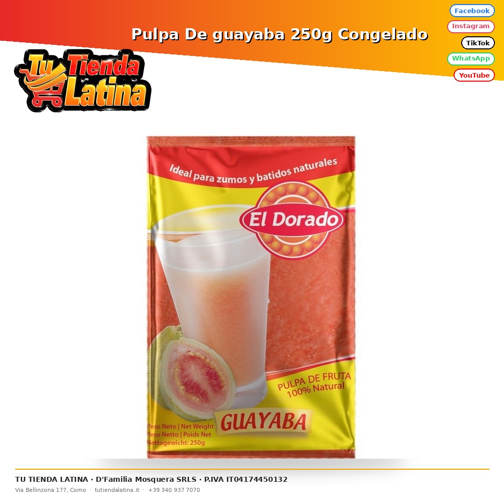Pulpa De guayaba 250g Congelado