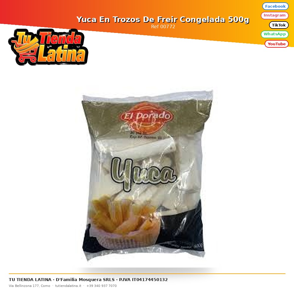 Yuca En Trozos De Freir Congelada 500g