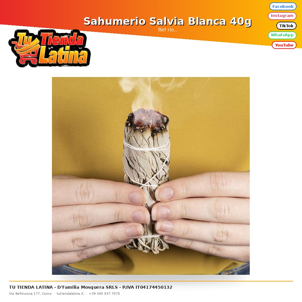 Sahumerio Salvia Blanca 40g