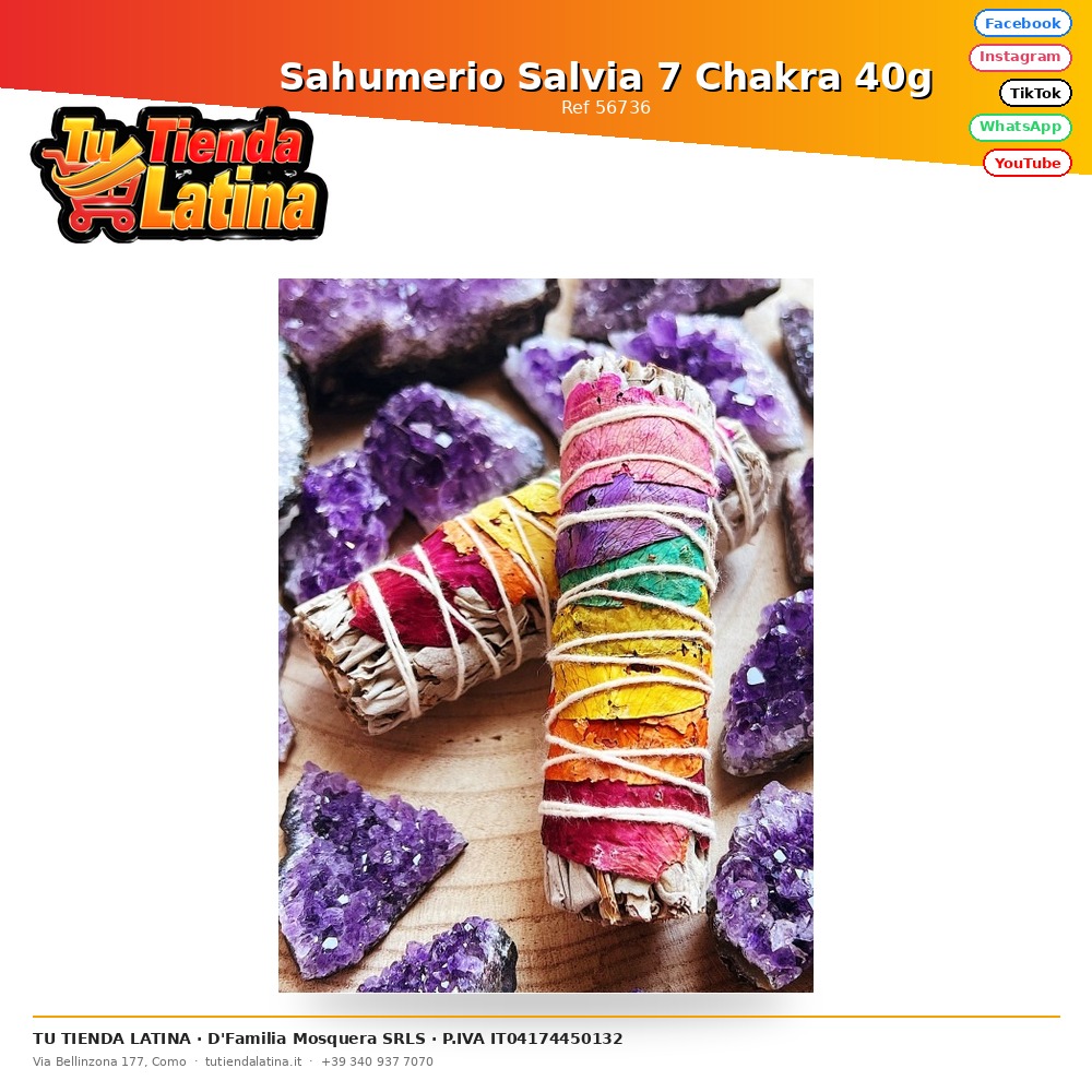 Sahumerio Salvia 7 Chakra 40g