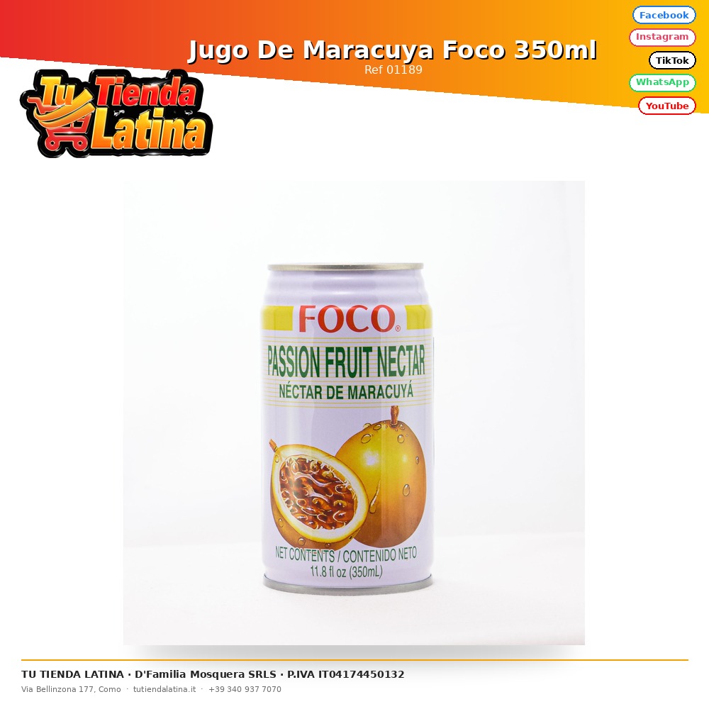 Jugo De Maracuya Foco 350ml