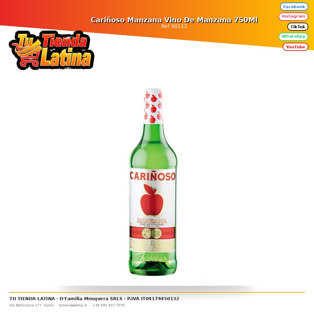 Cariñoso Manzana Vino De Manzana 750Ml