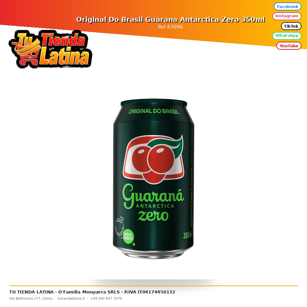 Original Do Brasil Guarana Antarctica Zero 350ml