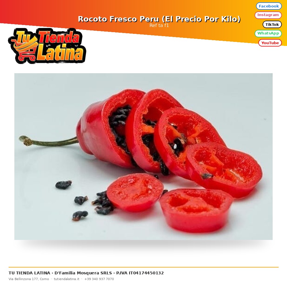 Rocoto Fresco Peru (El Precio Por Kilo)