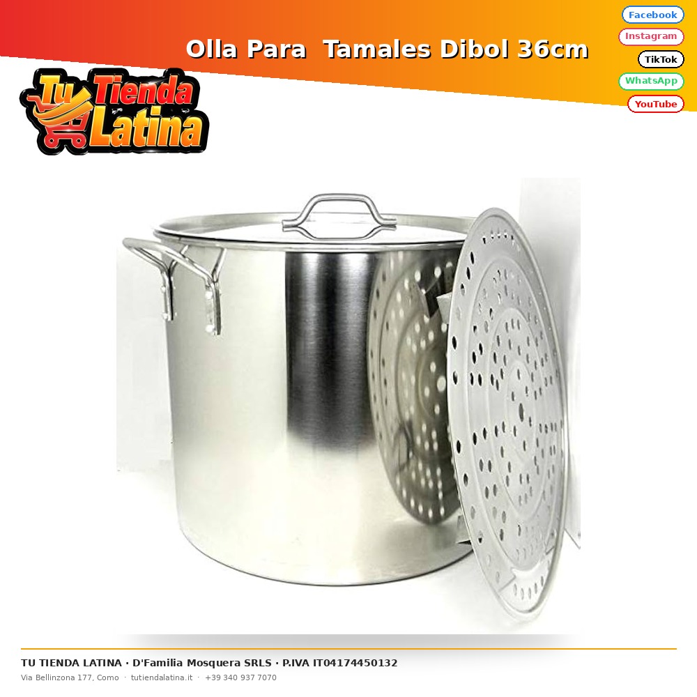 ​Olla Para  Tamales Dibol 36cm
