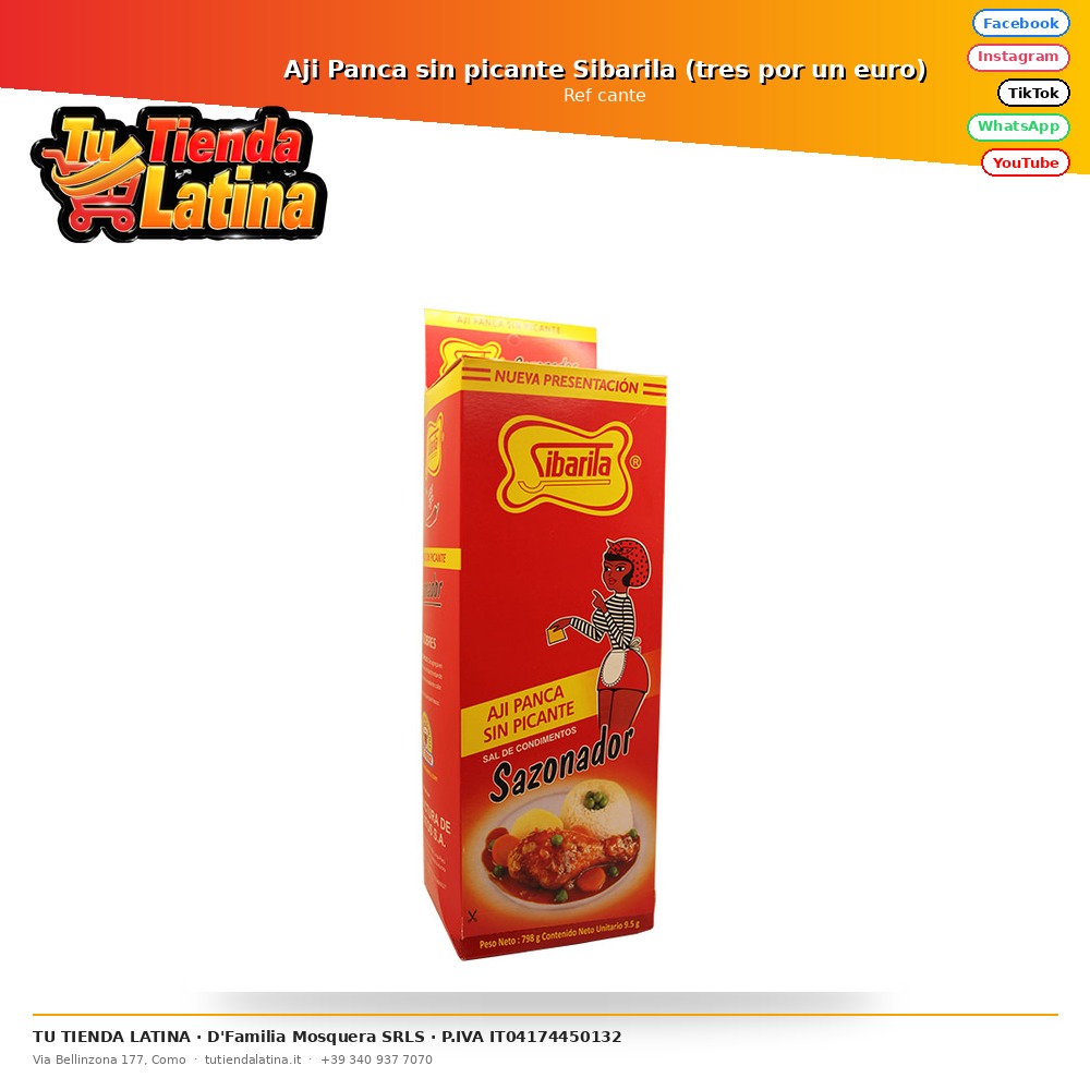 Aji Panca sin picante Sibarila (tres por un euro)