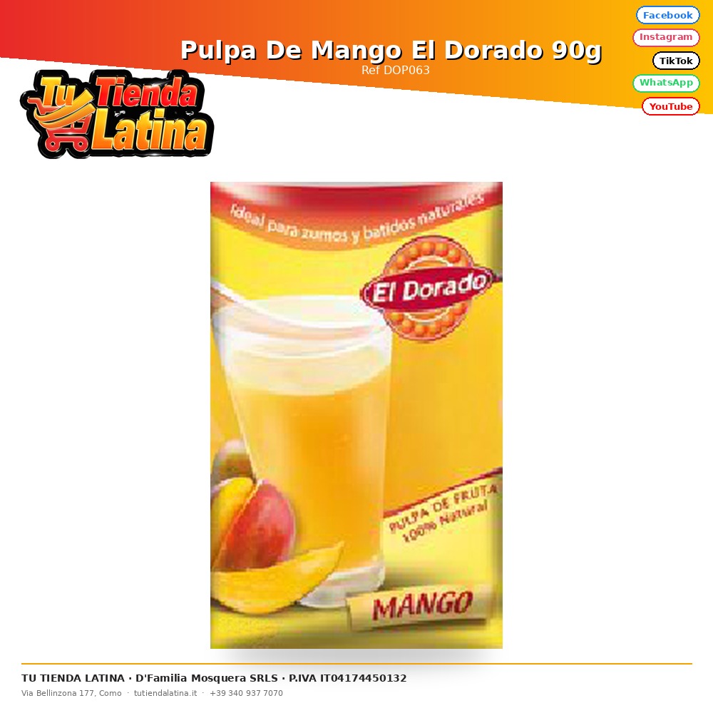 Pulpa De Mango El Dorado 90g 
