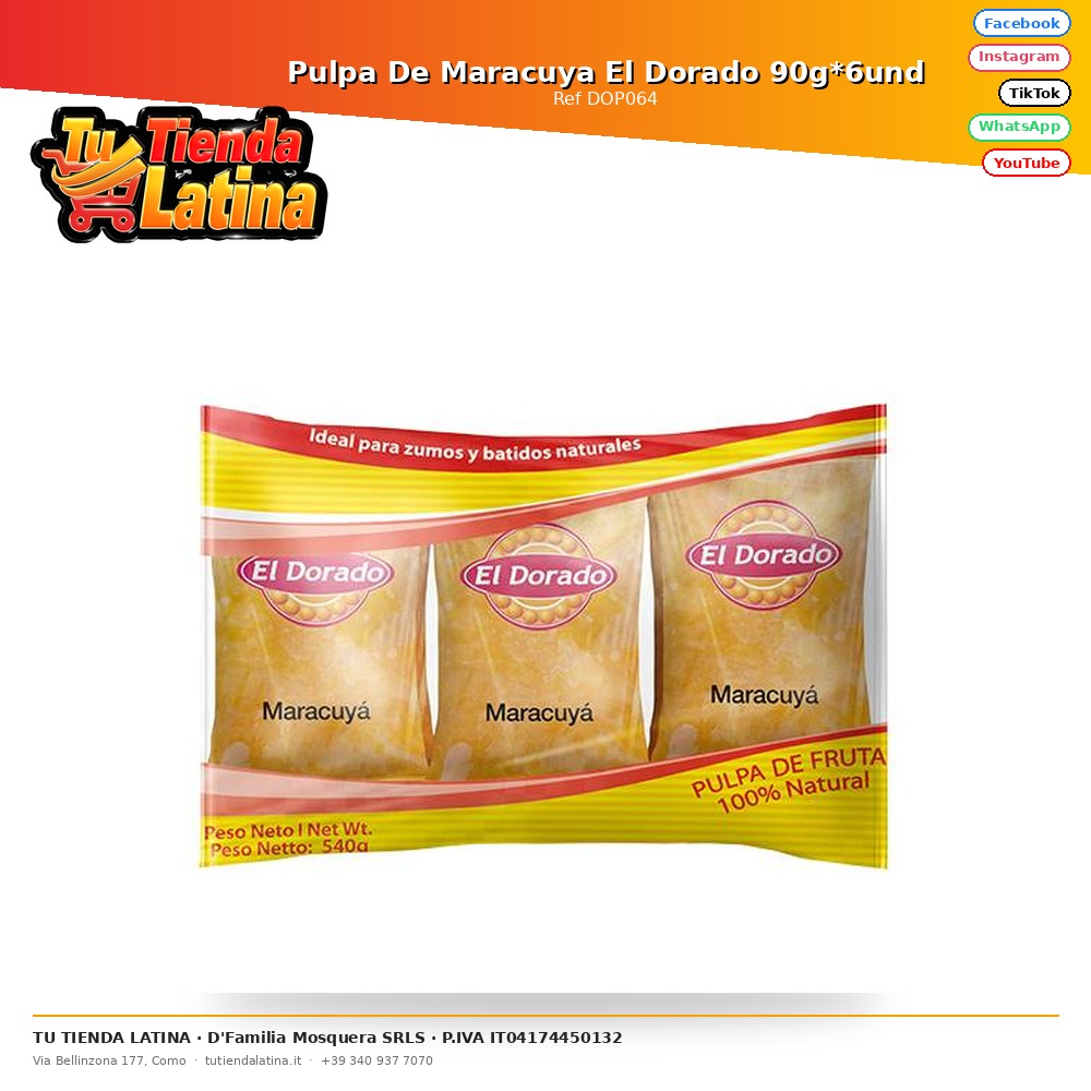 Pulpa De Maracuya El Dorado 90g*6und