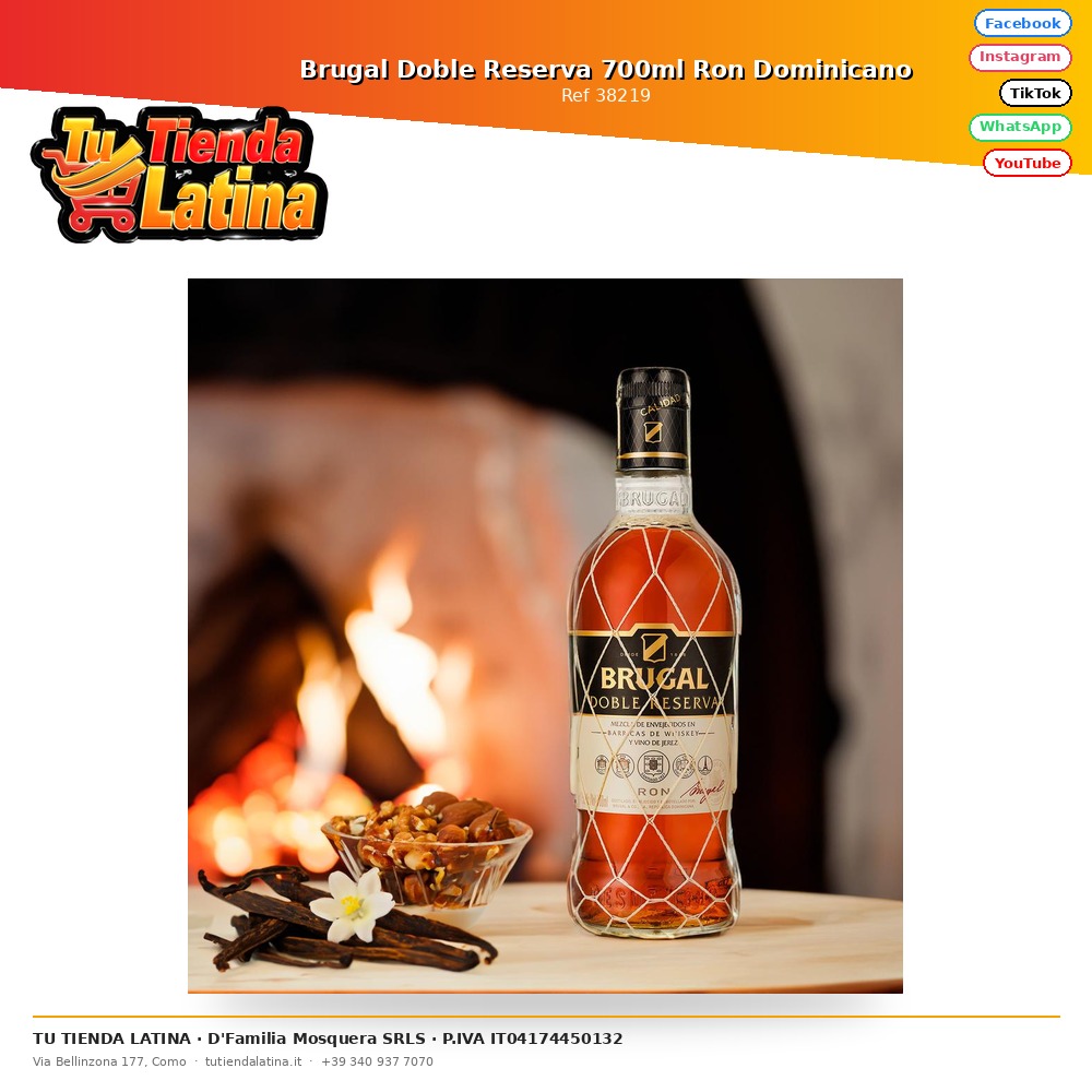 Brugal Doble Reserva 700ml Ron Dominicano
