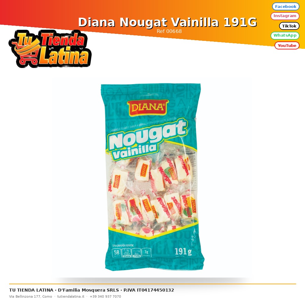 Diana Nougat Vainilla 191g