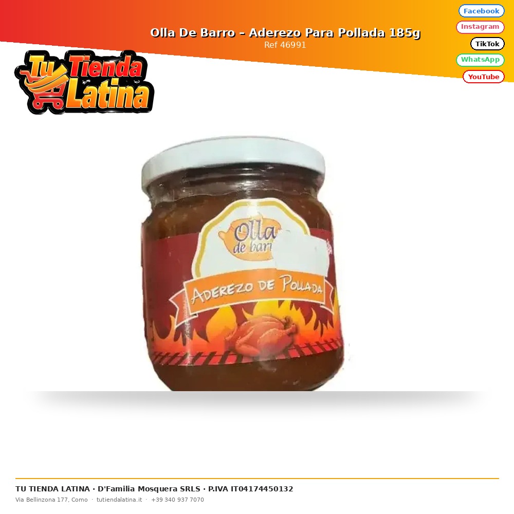 Olla De Barro – Aderezo Para Pollada 185g