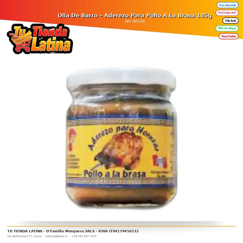 Olla De Barro – Aderezo Para Pollo A La Brasa 185g