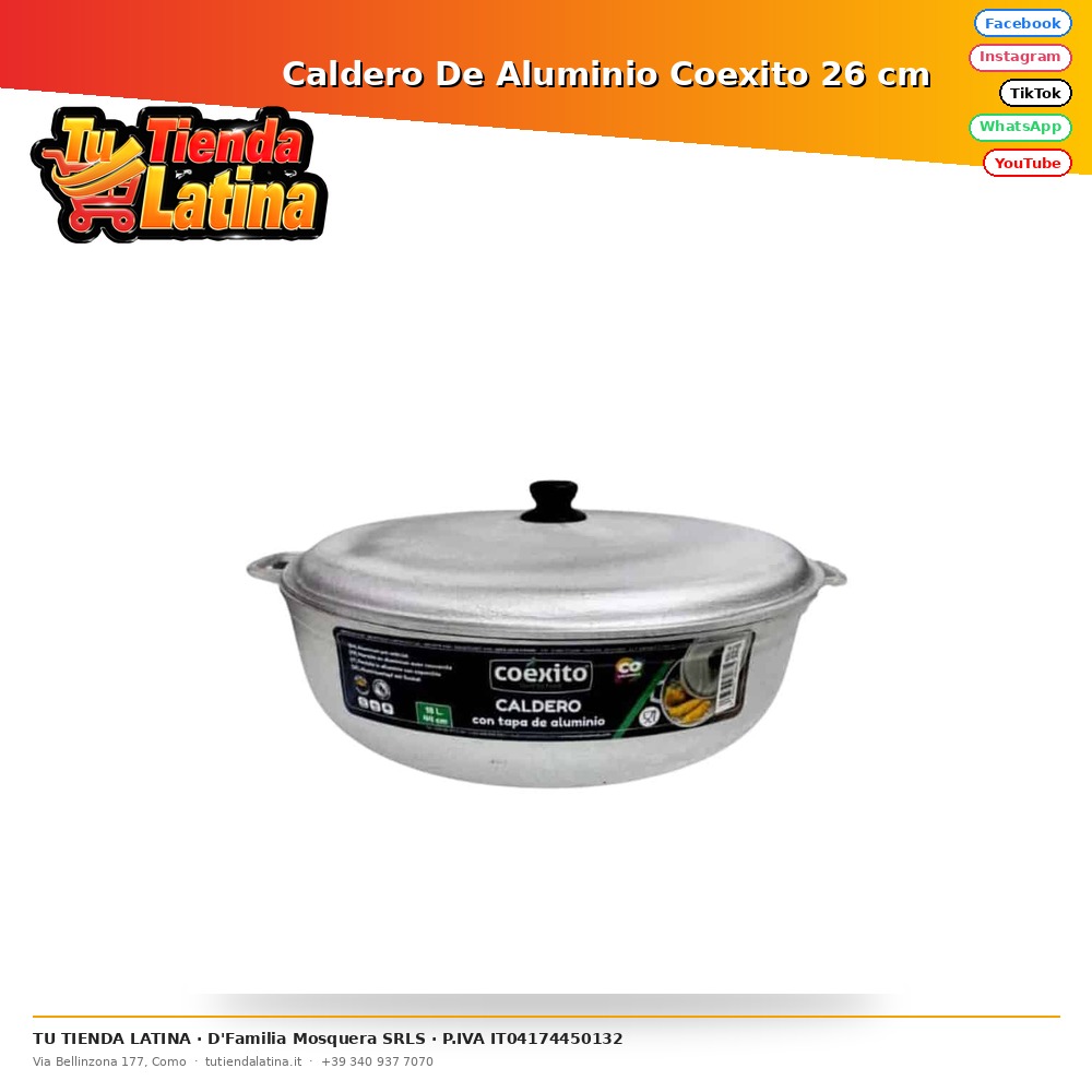 Caldero De Aluminio Coexito 26 cm