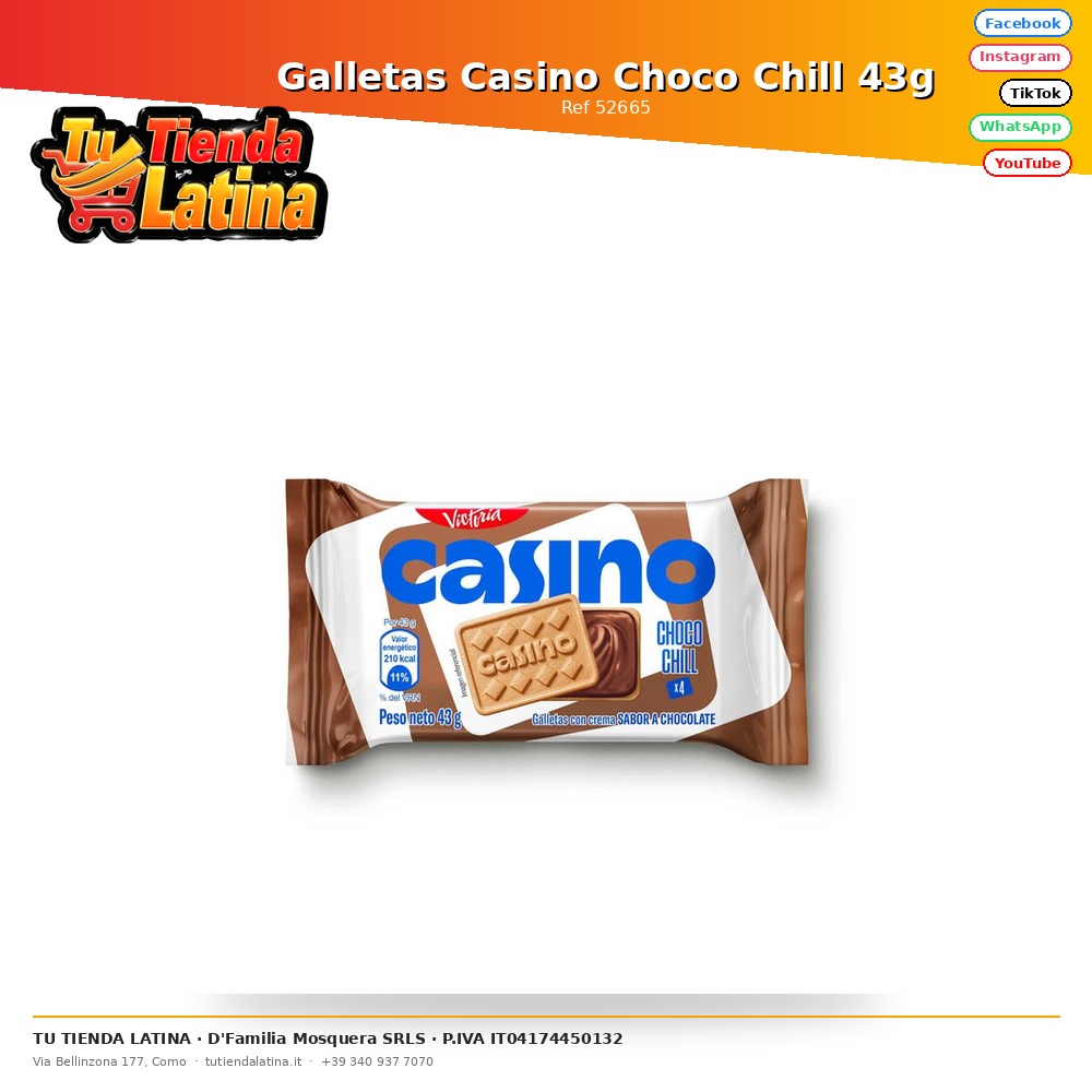 Galletas Casino Choco Chill 43g