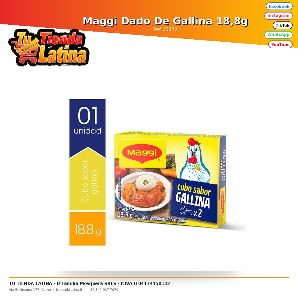 Maggi Dado De Gallina 18,8g