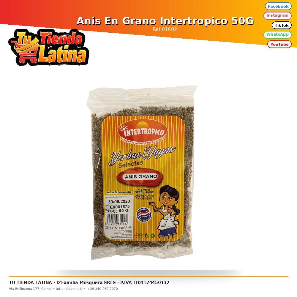 Anis En Grano Intertropico 50G