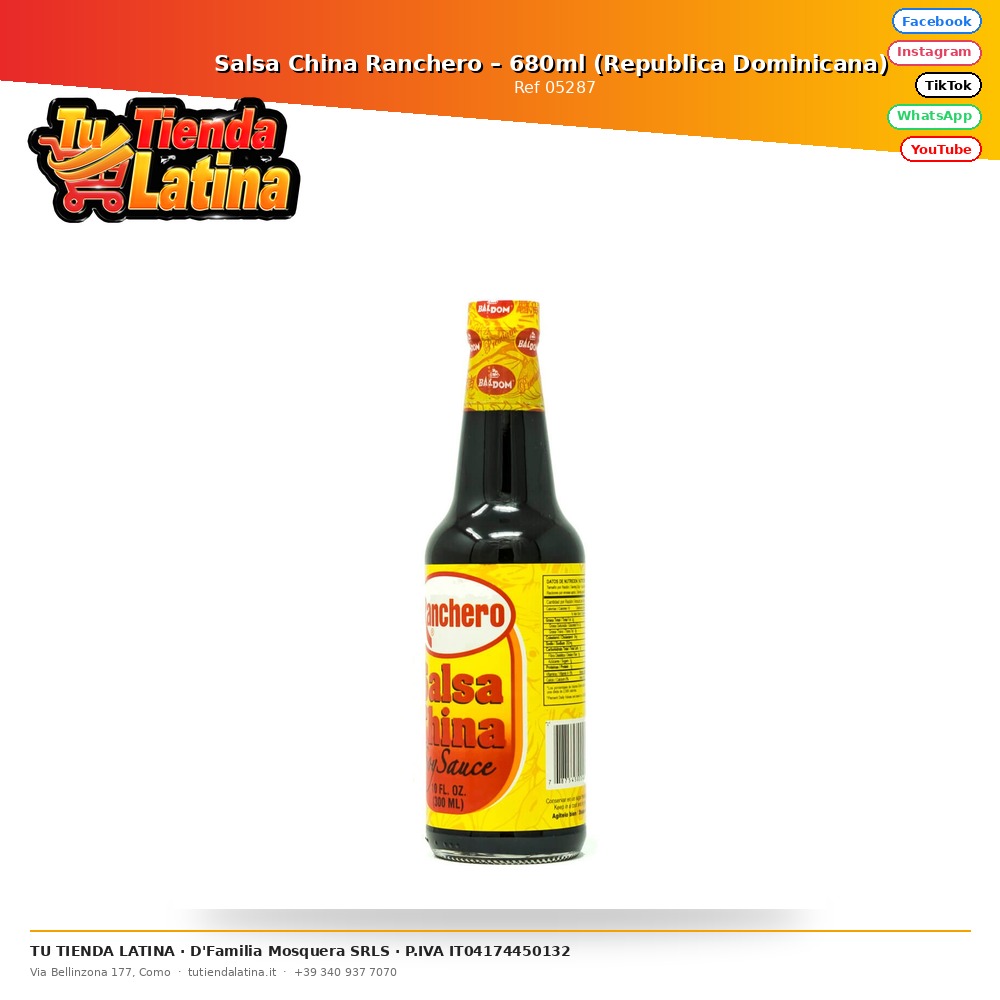 Salsa China Ranchero – 680ml (Republica Dominicana) 