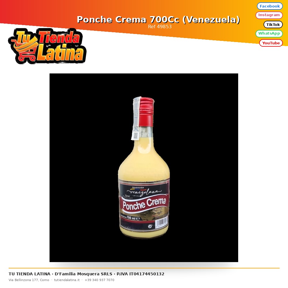 Ponche Crema 700Cc (Venezuela) 