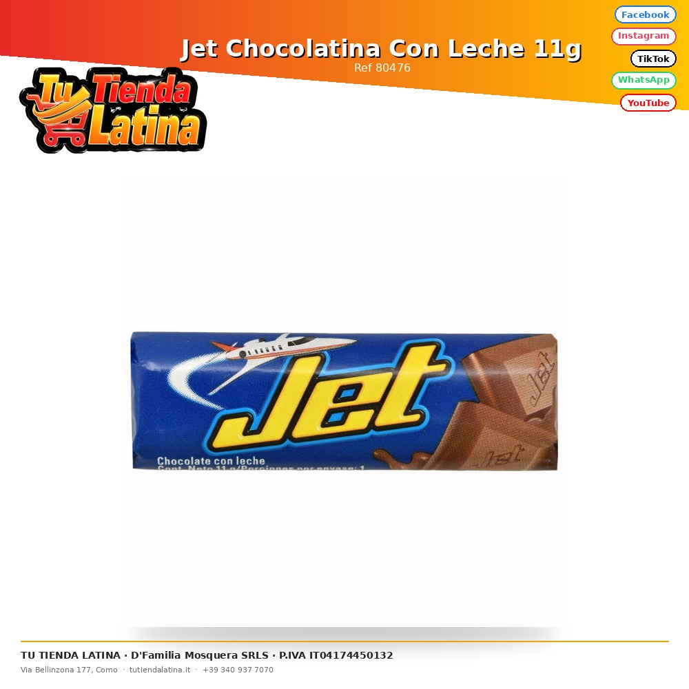 Jet Chocolatina Con Leche 11g