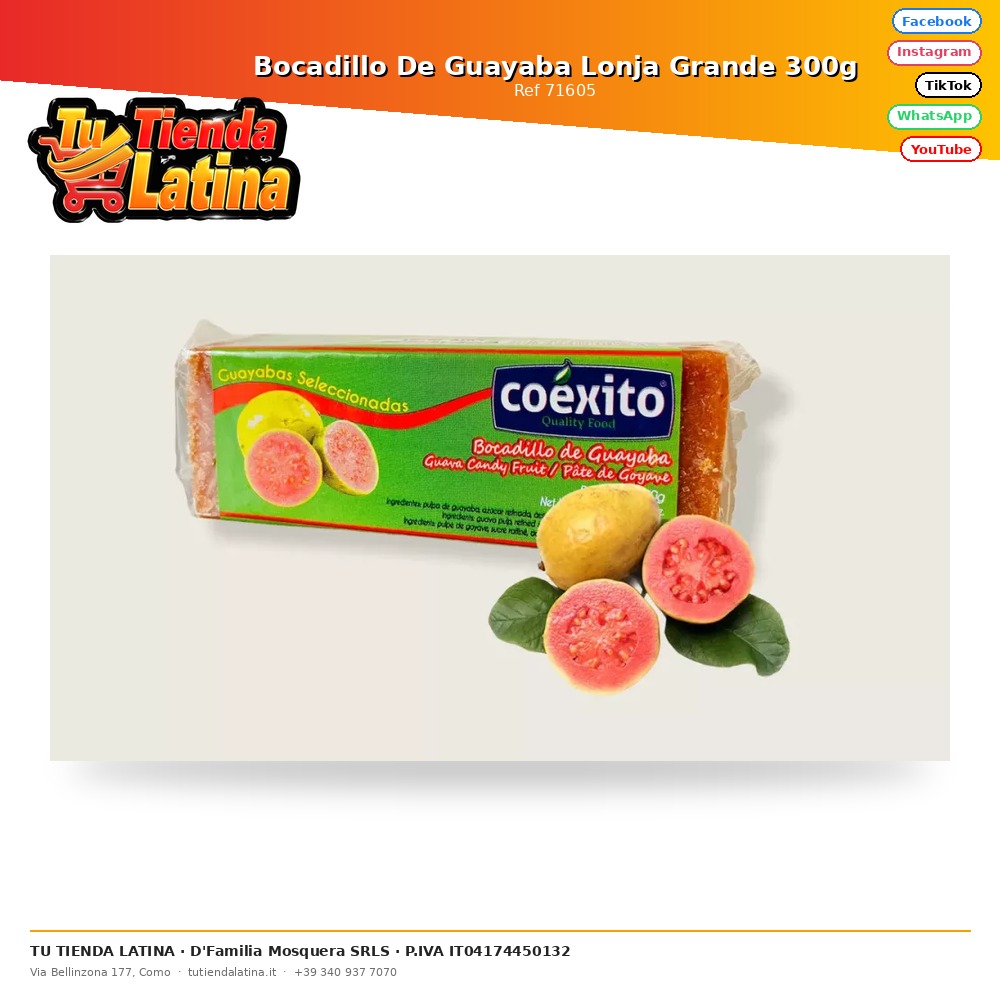 Bocadillo De Guayaba Lonja Grande 300g