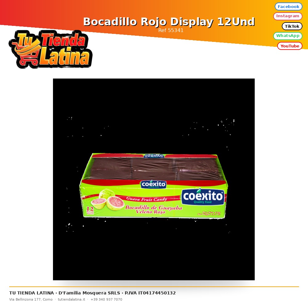 Bocadillo Rojo Display 12Und 