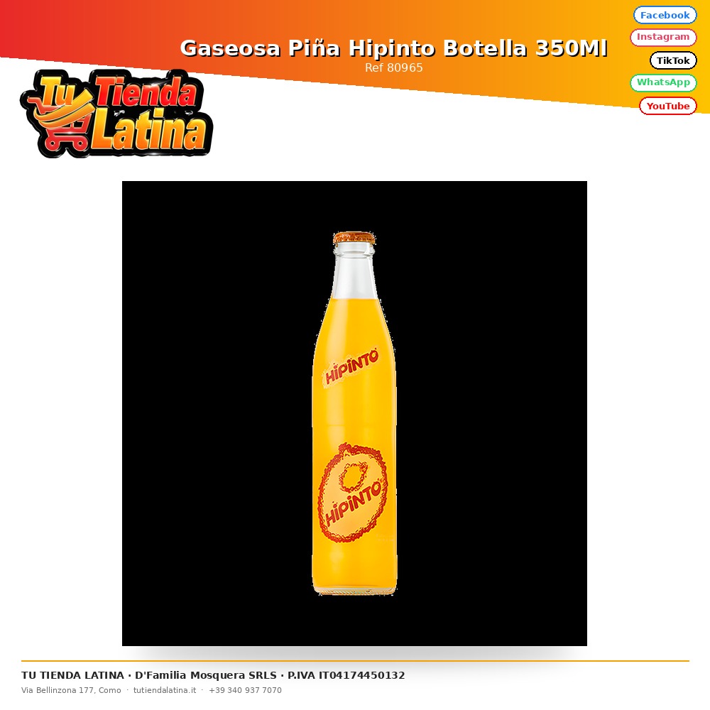 Gaseosa Piña Hipinto Botella 350Ml