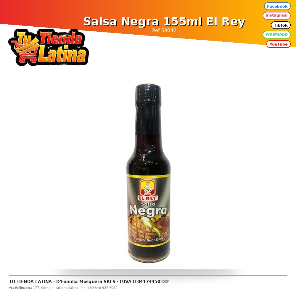 Salsa Negra 155ml El Rey