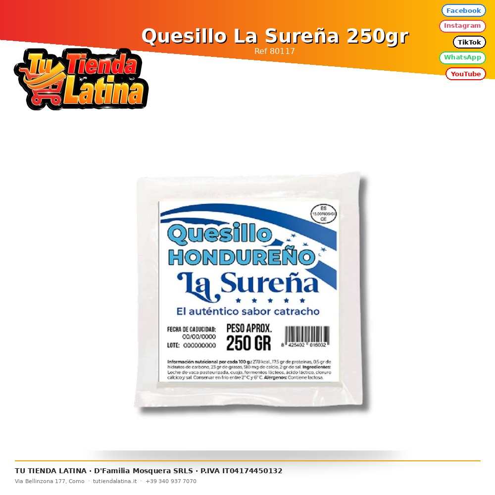 Quesillo La Sureña 250gr