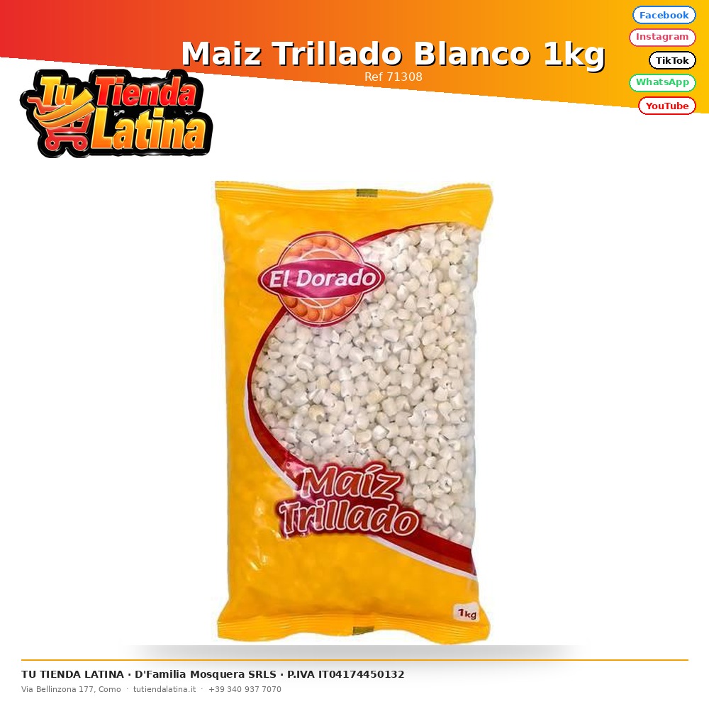 Maiz Trillado Blanco 1kg