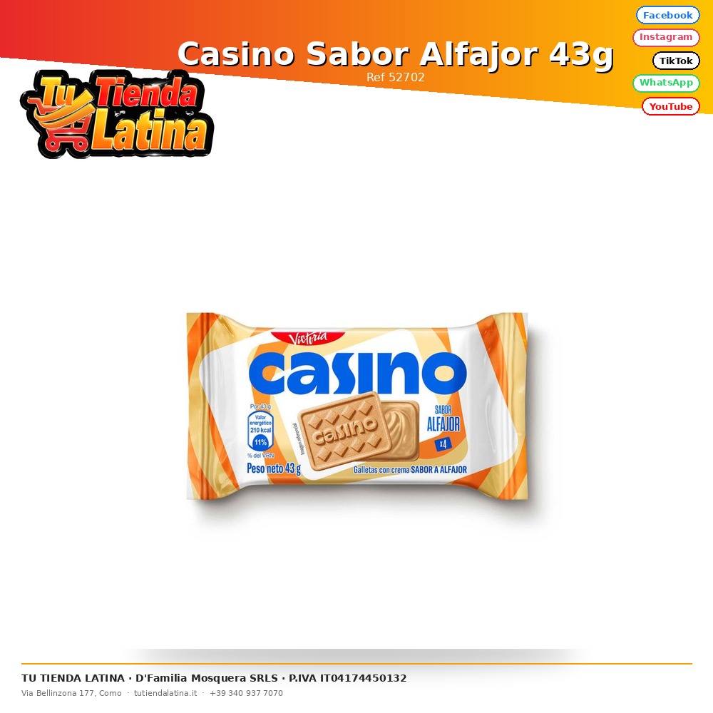 Casino Sabor Alfajor 43g