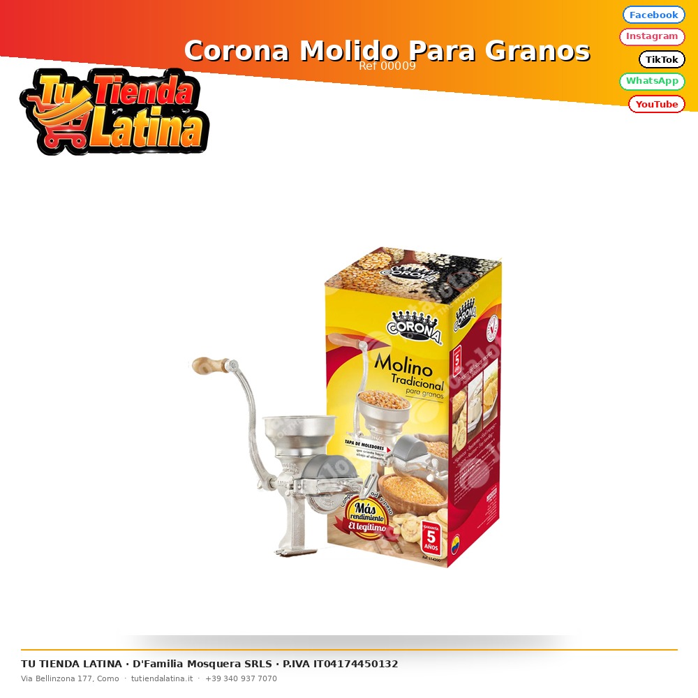 Corona Molido Para Granos