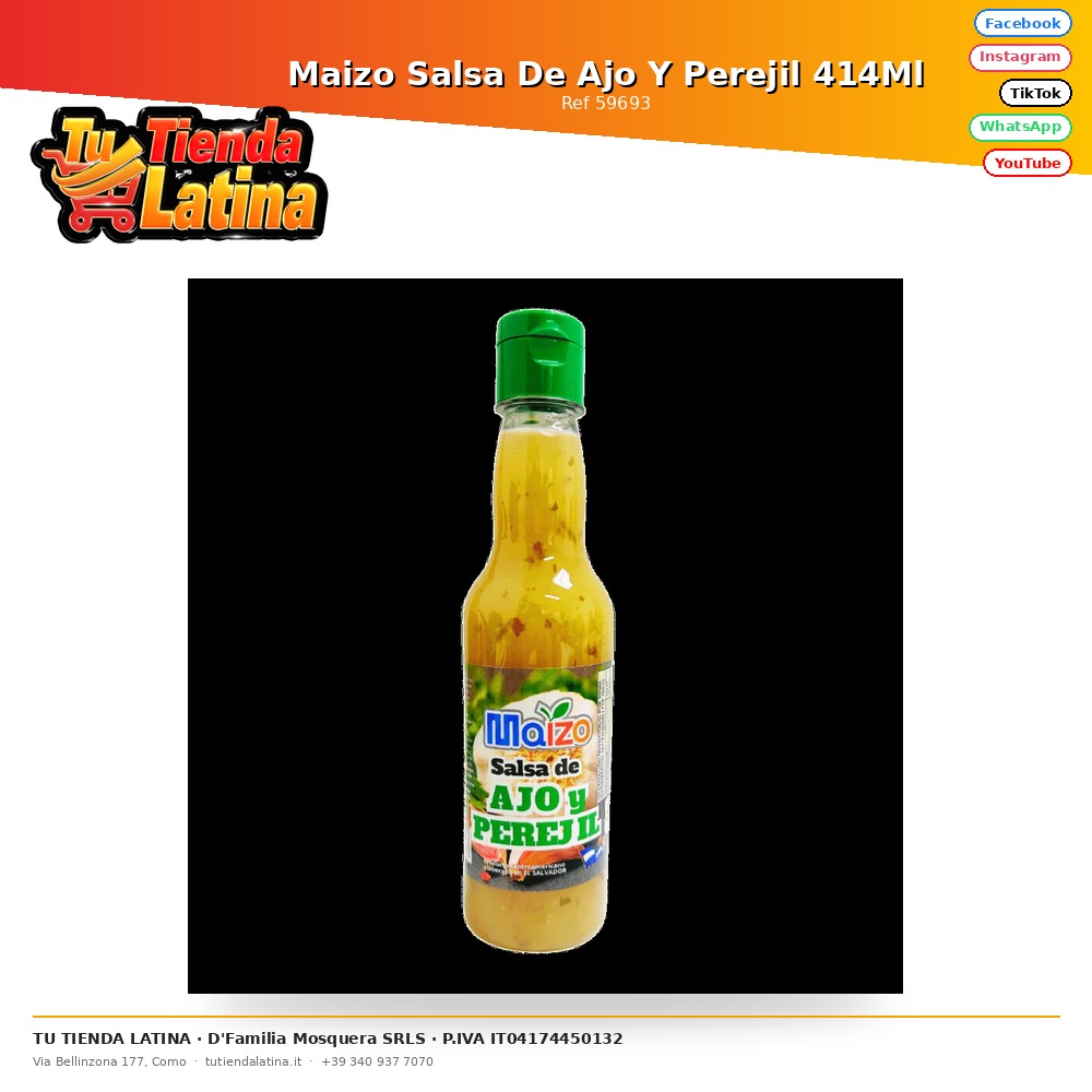 Maizo Salsa De Ajo Y Perejil 414ml