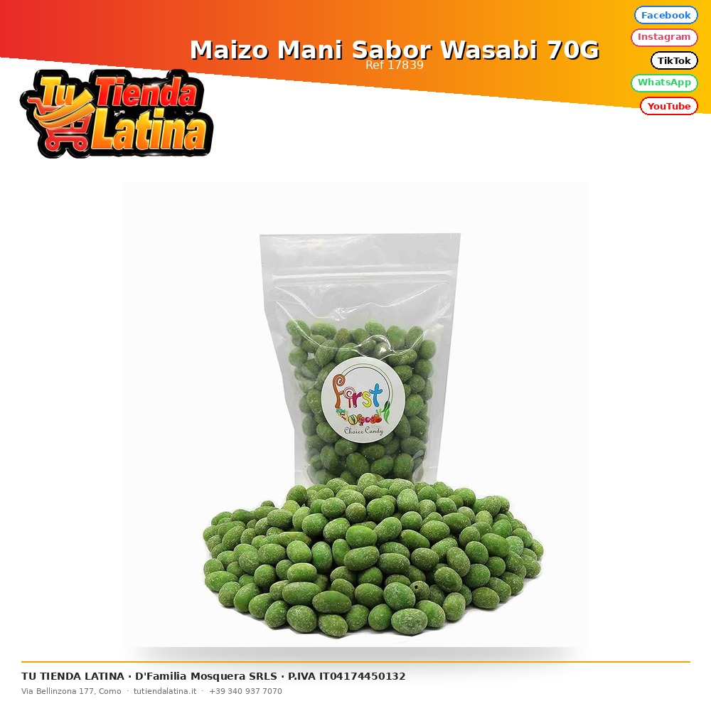 Maizo Mani Sabor Wasabi 70G