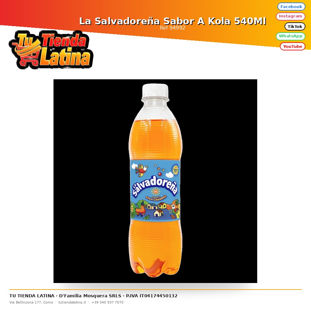 La Salvadoreña Sabor A Kola 540Ml