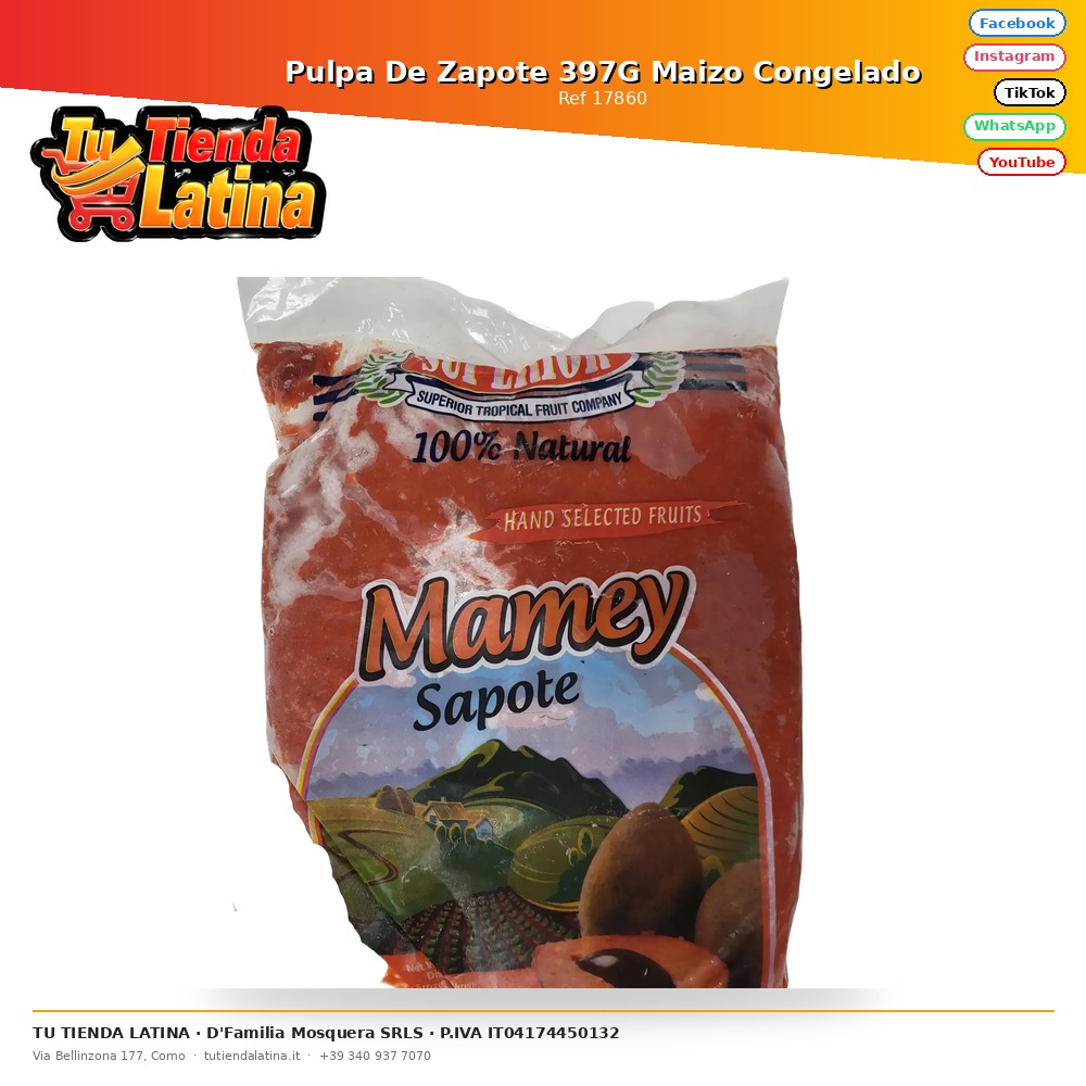 Pulpa De Zapote 397G Maizo Congelado