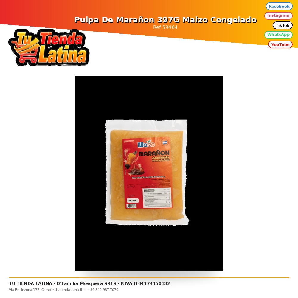 Pulpa De Marañon 397G Maizo Congelado