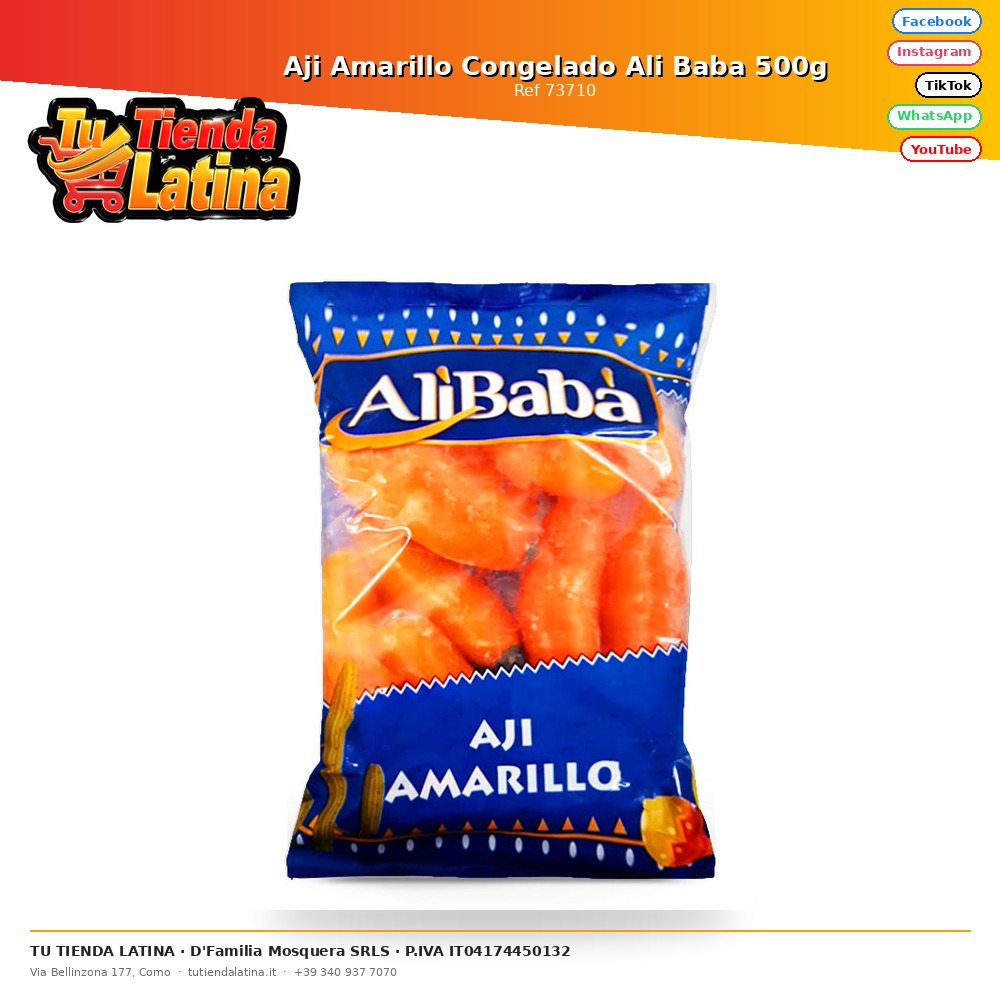 Aji Amarillo Congelado Ali Baba 500g