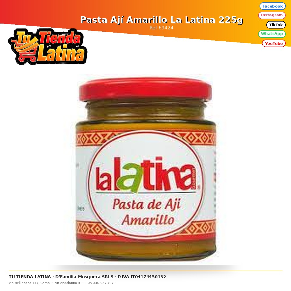 Pasta Ají Amarillo La Latina 225g